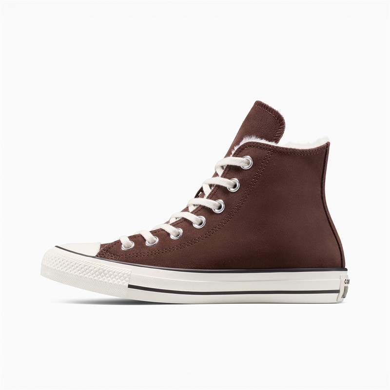 Converse Womens Chuck Taylor All Star Hi Cozy Suede Trainers Totally Fudged/Egret/Black