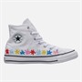 Converse Junior Chuck Taylor All Star Hi Floral Trainers White/Oops Pink/True Sky