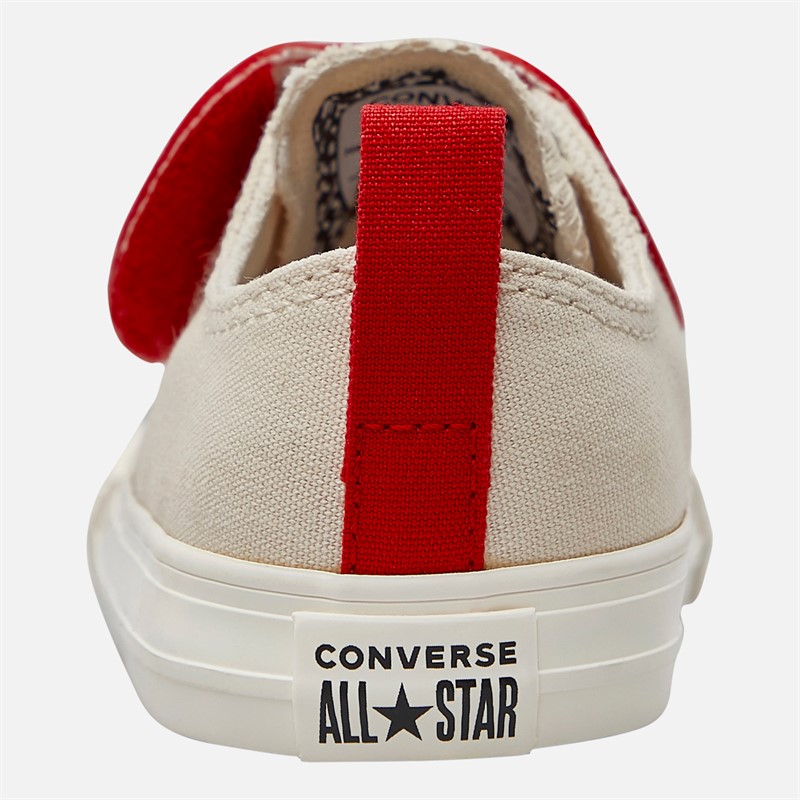 Converse Infant Chuck Taylor All Star Apples Easy On Trainers Light Dune/Red/Egret