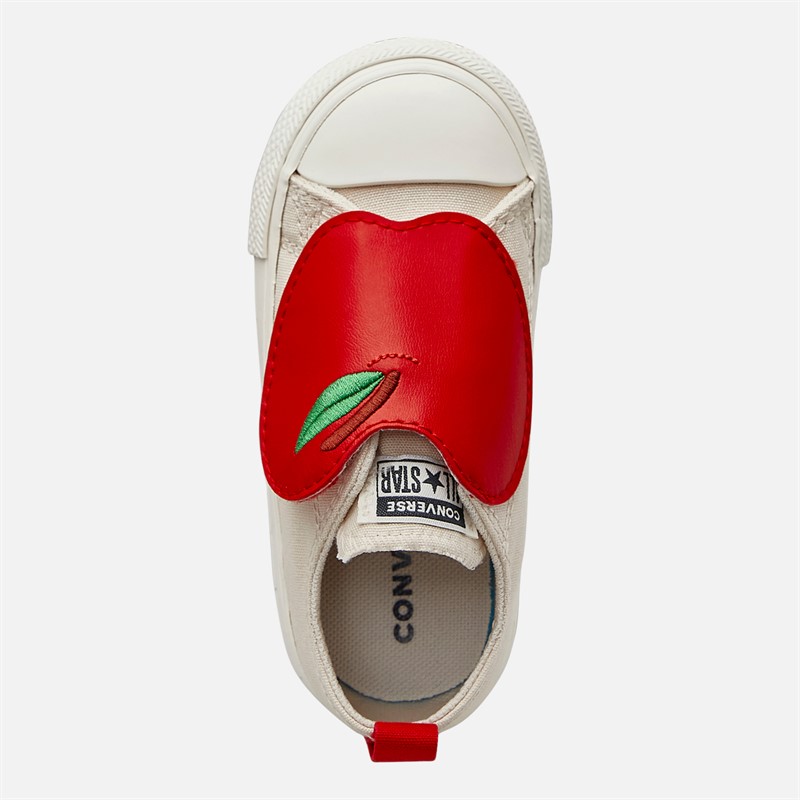 Converse Infant Chuck Taylor All Star Apples Easy On Trainers Light Dune/Red/Egret