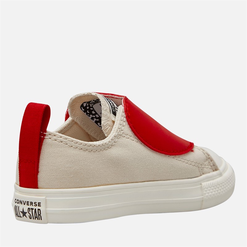 Converse Infant Chuck Taylor All Star Apples Easy On Trainers Light Dune/Red/Egret