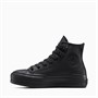Converse Womens Chuck Taylor All Star Hi Lift Platform Leather Trainers Black/Black/Black