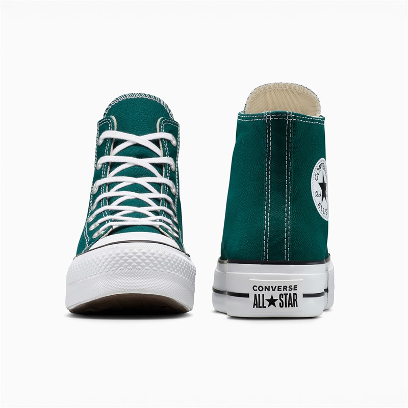 Converse Womens Chuck Taylor All Star Hi Lift Platform Trainers Darkly Jaded/White/Black