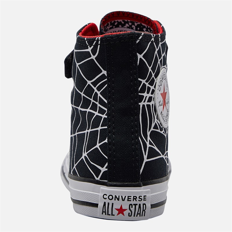 Converse Kids Chuck Taylor All Star Hi Spiderweb Easy On Trainers Black/White/Red
