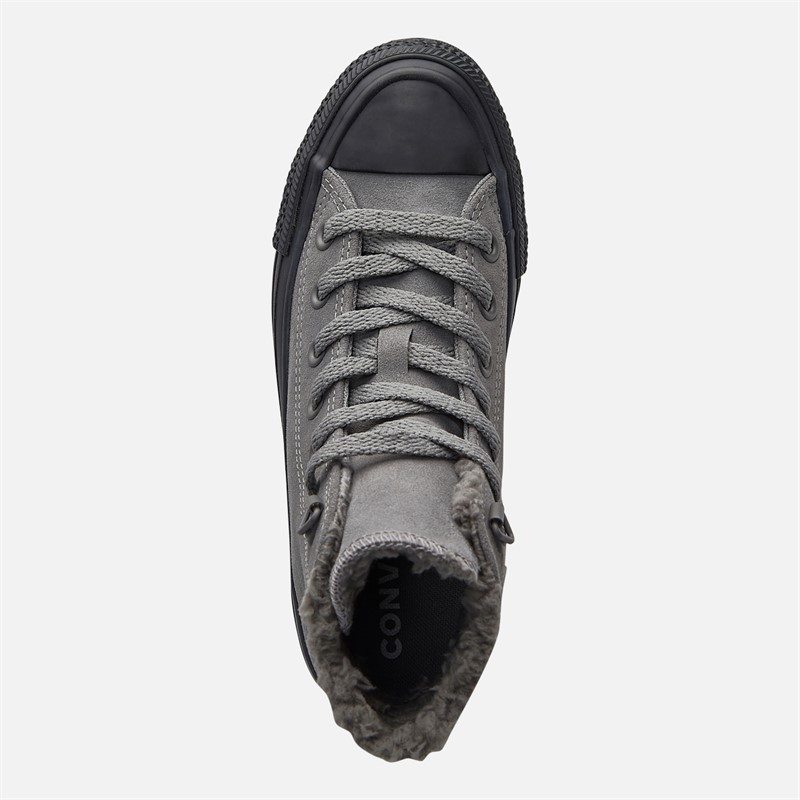 Converse Mens Chuck Taylor All Star Hi Suede Trainers Sharkskin/Sharkskin/Grey Area