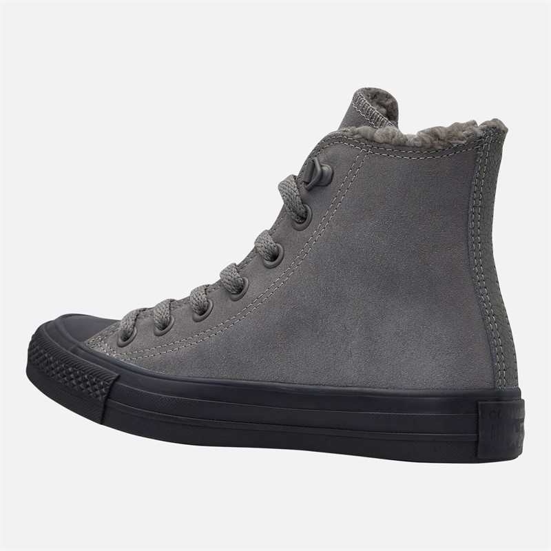 Converse Mens Chuck Taylor All Star Hi Suede Trainers Sharkskin/Sharkskin/Grey Area