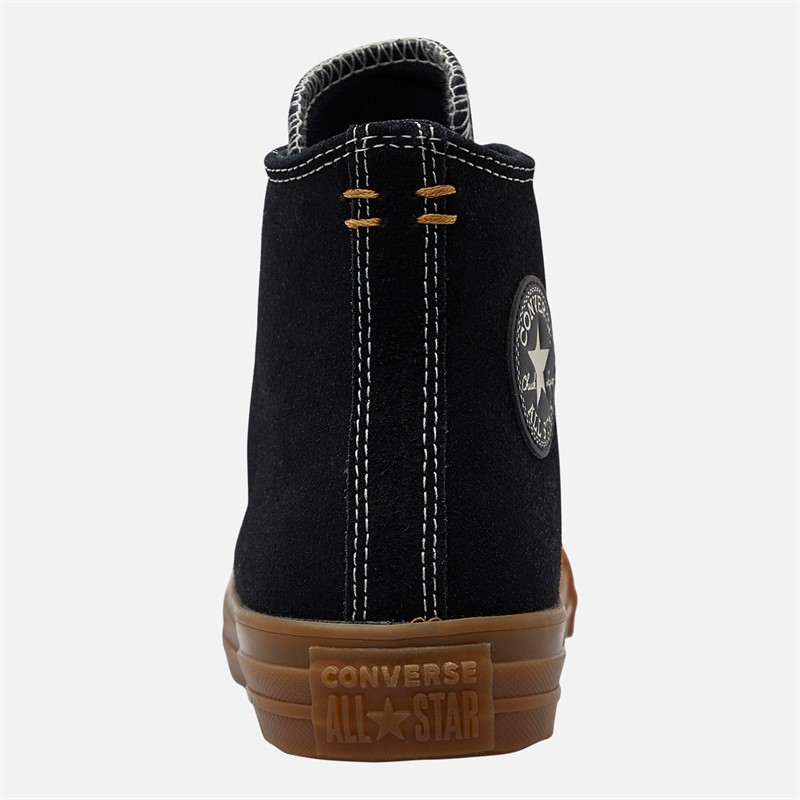 Converse Womens Chuck Taylor All Star Hi Suede Trainers Black/Gum Honey/Gingersnap