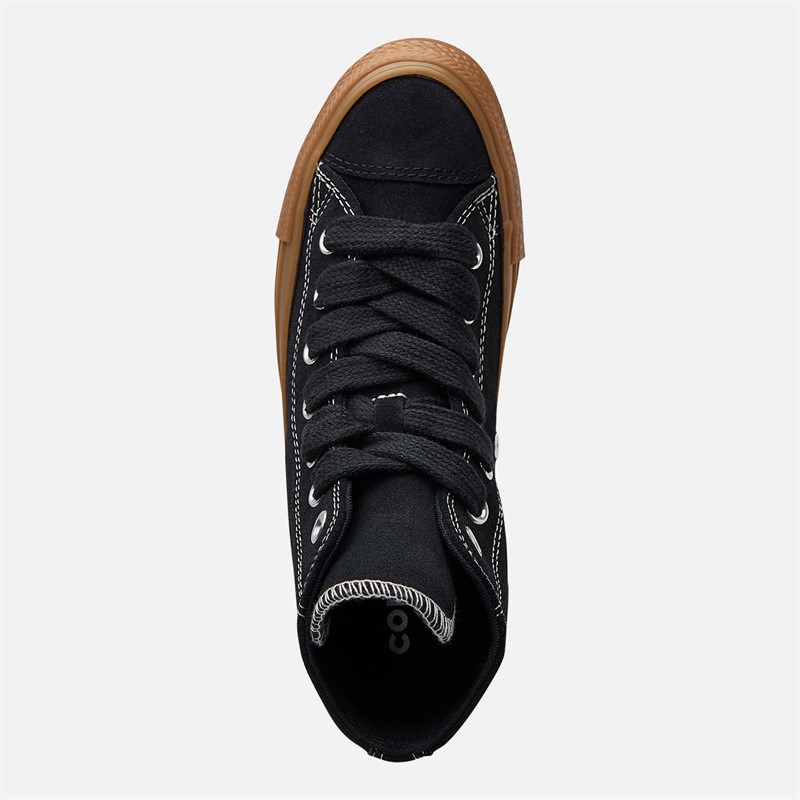 Converse Womens Chuck Taylor All Star Hi Suede Trainers Black/Gum Honey/Gingersnap