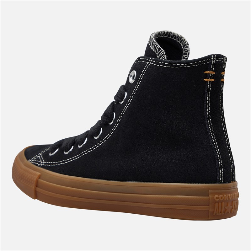 Converse Womens Chuck Taylor All Star Hi Suede Trainers Black/Gum Honey/Gingersnap