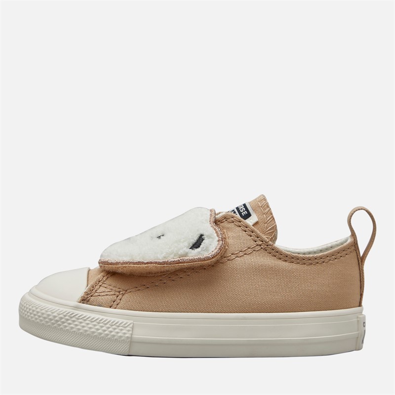 Converse Infant Chuck Taylor All Star Sherpa Bear Easy-On Trainers Warm Quarry/Egret/Black