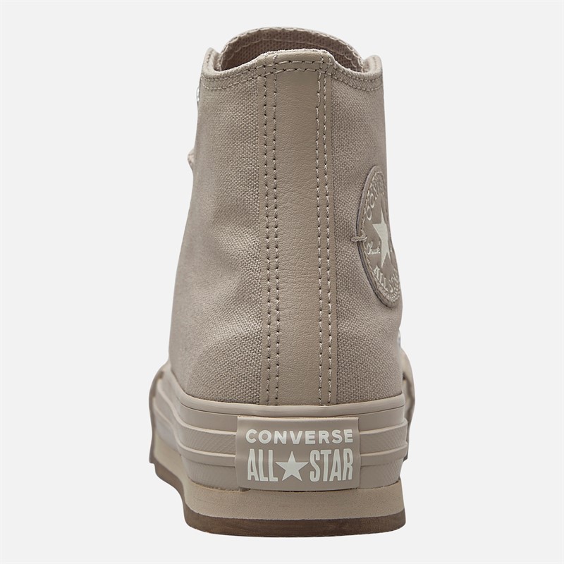 Converse Kids Chuck Taylor All Star Hi Eva Lift Platform Monochrome Trainers Papyrus/Papyrus/Papyrus