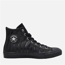 Converse Junior Chuck Taylor All Star Hi Dark Zebra Print Trainers Black/Black/Silver