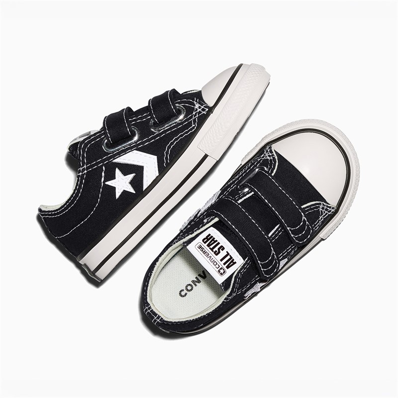 Converse Infant Star Player 76 Easy On Canvas Trainers Black/Vintage White/Egret