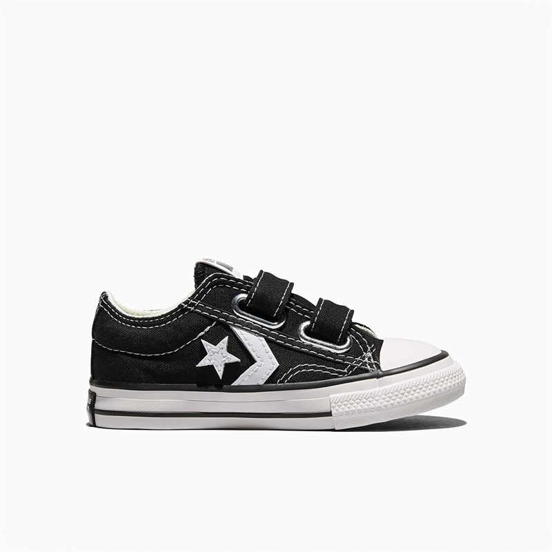 Converse Infant Star Player 76 Easy On Canvas Trainers Black/Vintage White/Egret