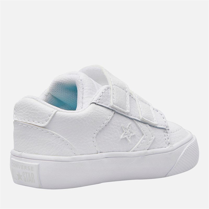 Converse Infant Belmont Leather Trainers White/White/White