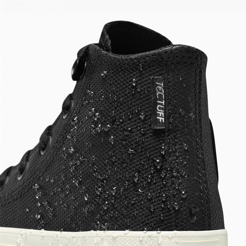 Converse Kids Chuck Taylor All Star Hi Leather Trainers Black/Cold Stare/Egret