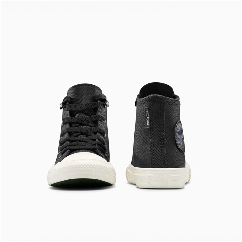 Converse Kids Chuck Taylor All Star Hi Leather Trainers Black/Cold Stare/Egret