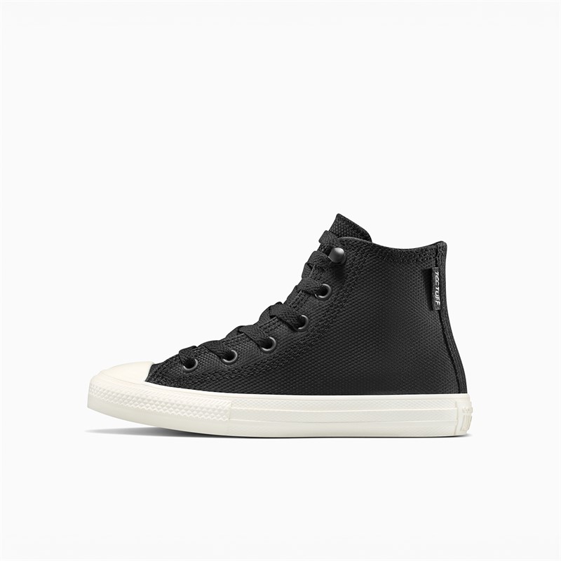 Converse Kids Chuck Taylor All Star Hi Leather Trainers Black/Cold Stare/Egret