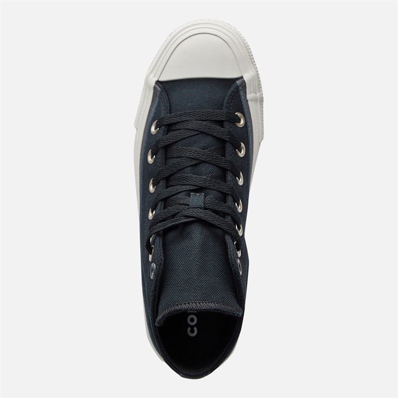 Converse Chuck Taylor All Star Hi Double Lace Trainers Black/Vintage White/Black
