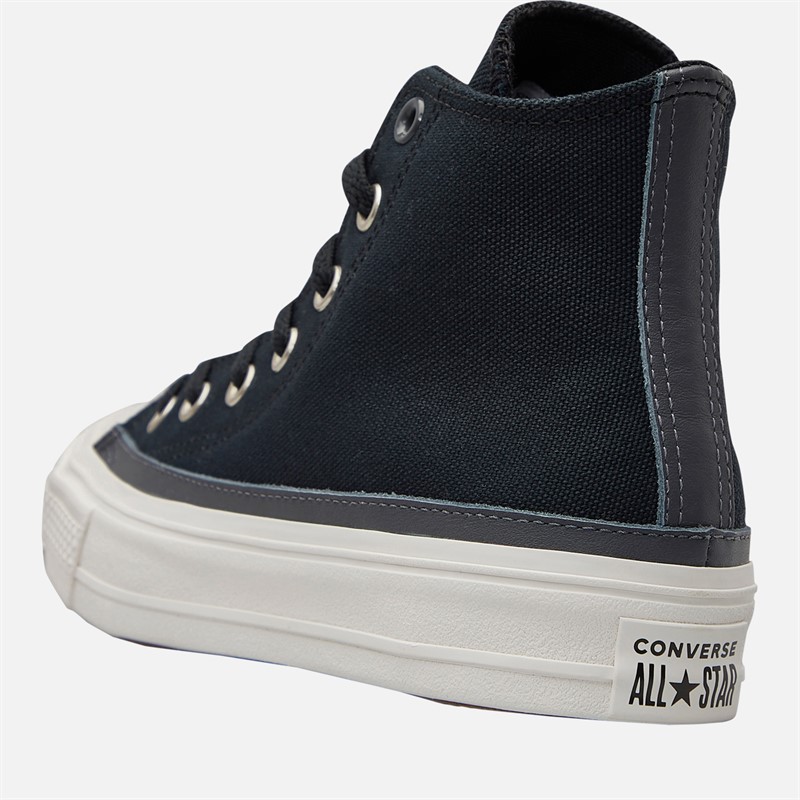 Converse Chuck Taylor All Star Hi Double Lace Trainers Black/Vintage White/Black