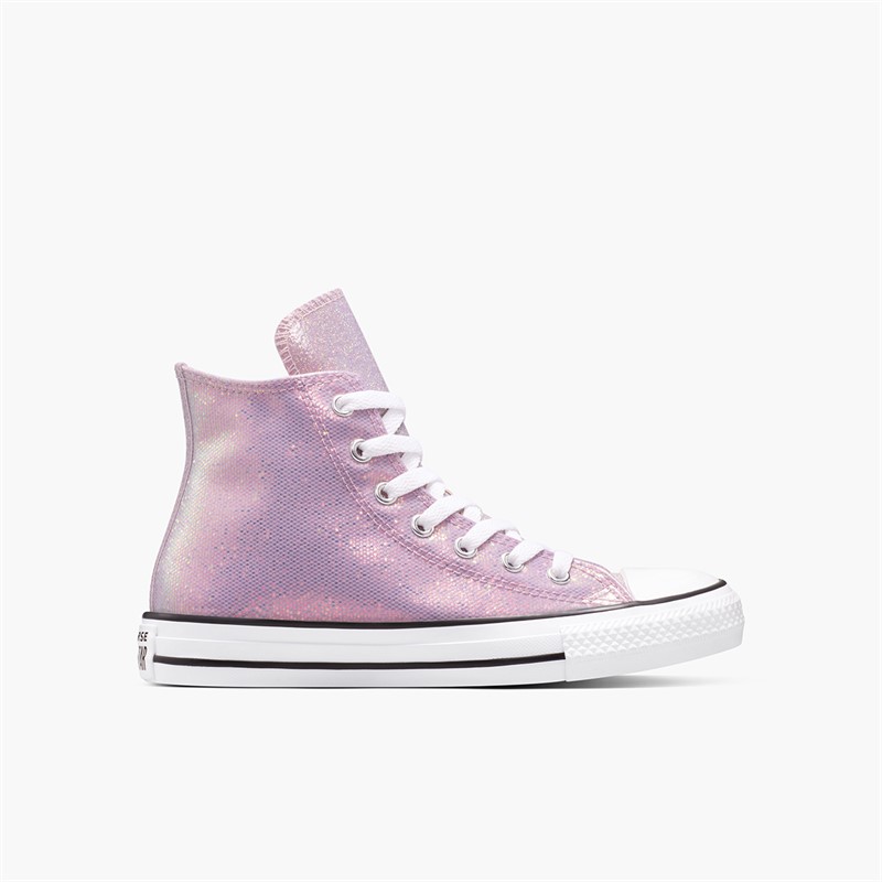 Converse Junior Chuck Taylor All Star Hi Disco Trainers Altitude Lilac/White/Black