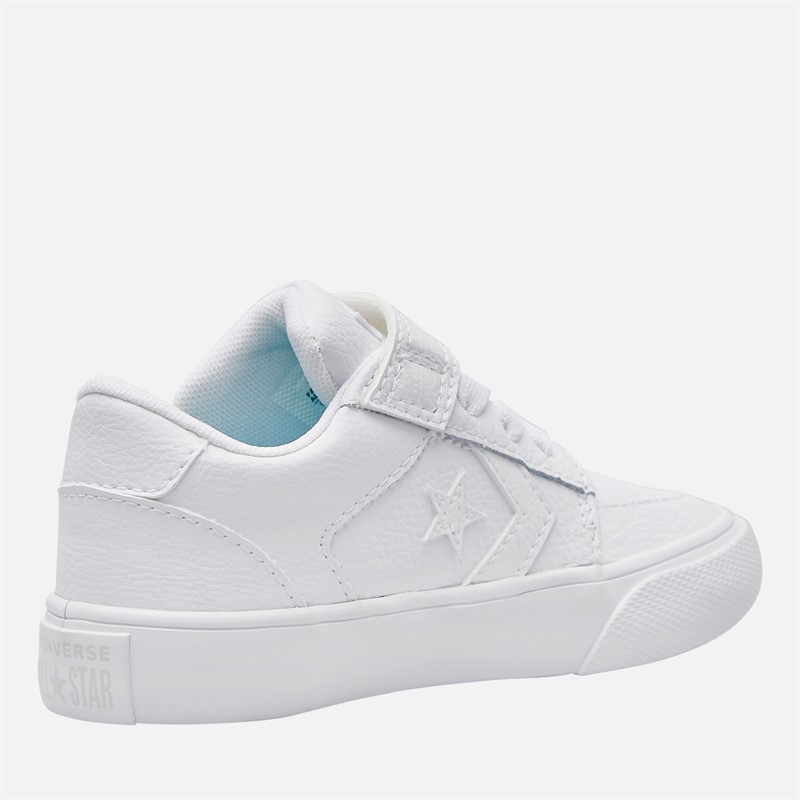 Converse Kids Belmont Leather Trainers White/White/White
