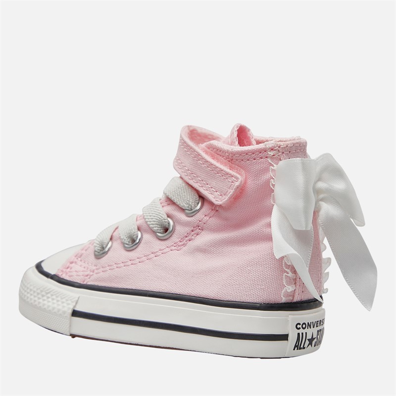 Converse Infant Girls Chuck Taylor All Star Hi 1V Trainers Pink Frosting/Vintage White