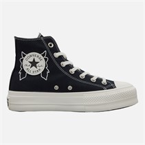 Converse Womens Chuck Taylor All Star Hi Lift Platform Enchanted Garden Trainers Black/Black/Egret