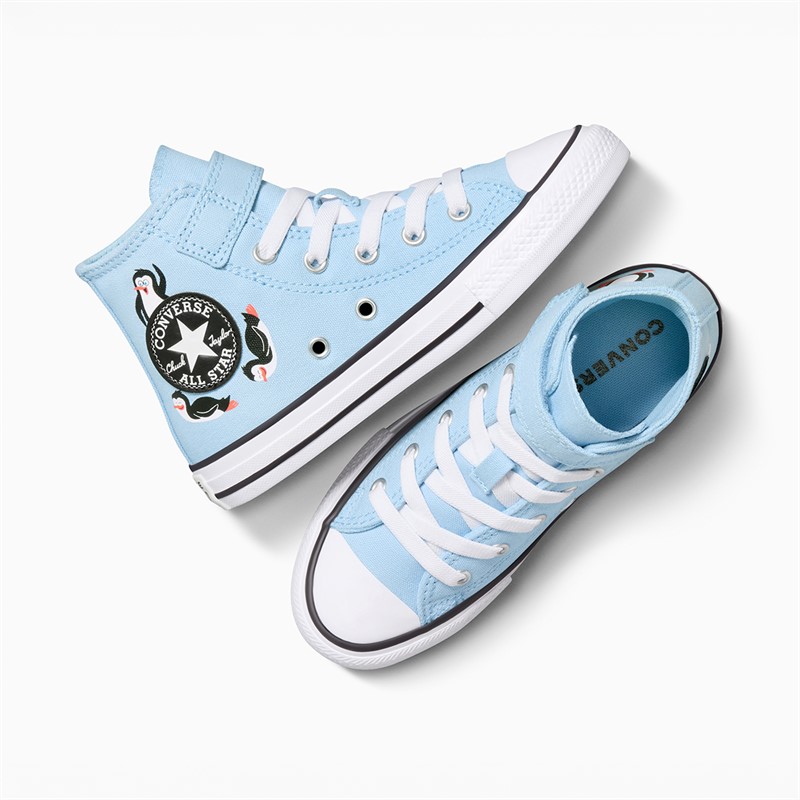Converse Kids Chuck Taylor All Star Hi Penguin Easy On Trainers Blue It/Black/White