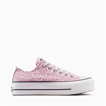 Converse Womens Chuck Taylor All Star Lift Platform Leopard Trainers Sugar Berry/Vintage White