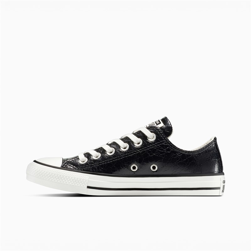 Converse Womens Chuck Taylor All Star Metallic Crackle Trainers Metallic Black/Vintage White