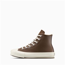 Converse Junior Chuck Taylor All Star Lift Platform Leather Trainers Grounded/Egret/Grounded