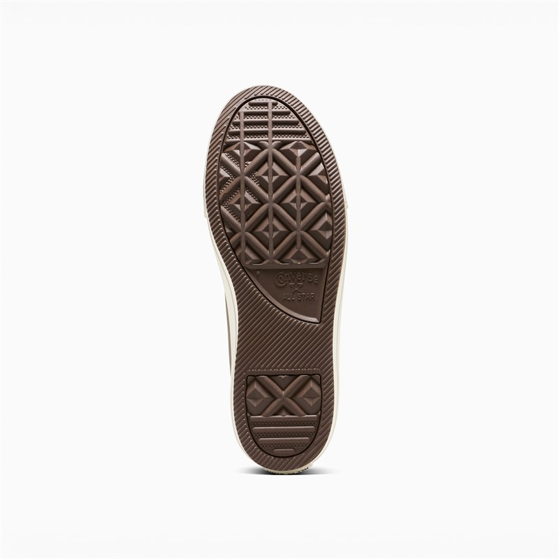 Converse Junior Chuck Taylor All Star Lift Platform Leather Trainers Grounded/Egret/Grounded