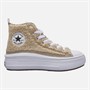 Converse Kids Chuck Taylor All Star Move Platform Sherpa Trainers Beach Stone/White/Black