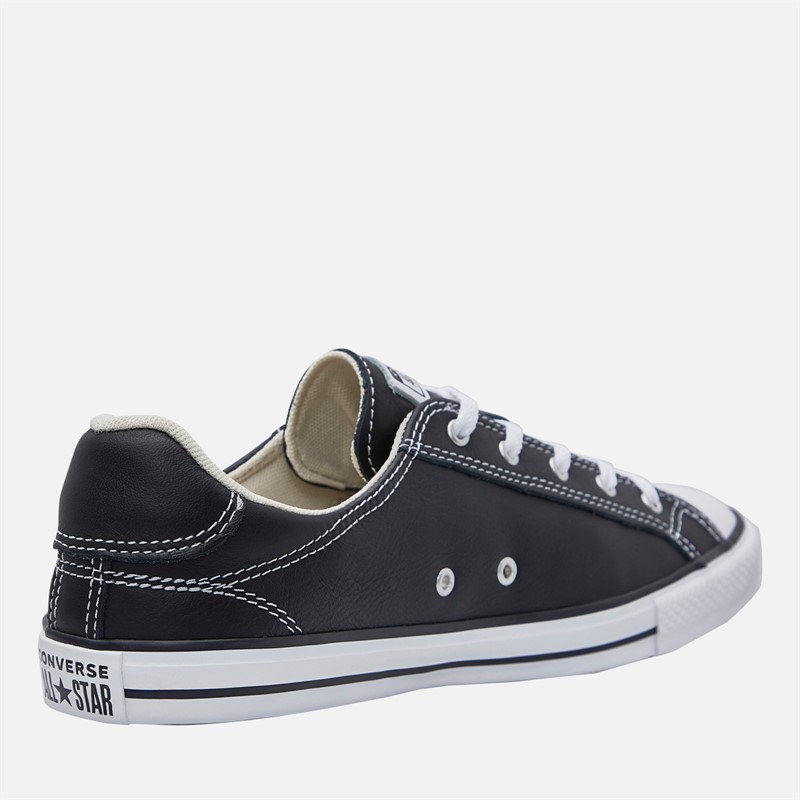 Converse Womens Chuck Taylor All Star Dainty Lucky Leather Trainers Black/White/Black