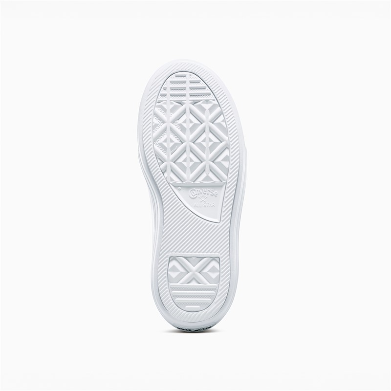 Converse Junior Chuck Taylor All Star Move Platform Fuzzy Lining Trainers Just Chill/White/Just Chill