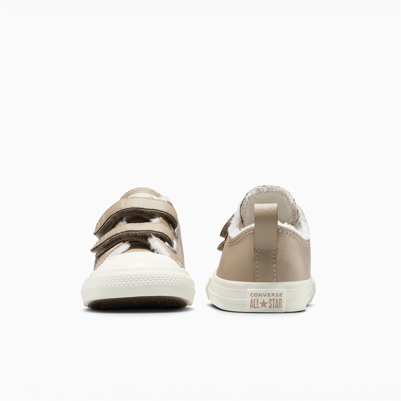 Converse Infant Chuck Taylor All Star Fuzzy Lining Easy-On Trainers Vintage Cargo/Egret/Egret