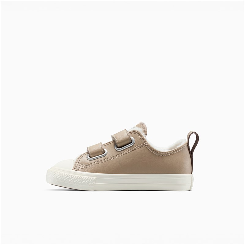 Converse Infant Chuck Taylor All Star Fuzzy Lining Easy-On Trainers Vintage Cargo/Egret/Egret