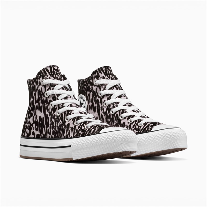 Converse Junior Chuck Taylor All Star Hi Eva Lift Platform Trainers Frozen Thistle/White/Black