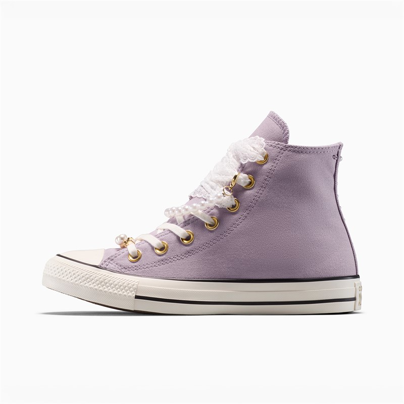 Converse Womens Chuck Taylor All Star Hi Charms Trainers Frozen Thistle/Egret/Black