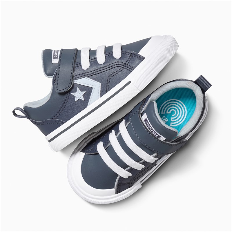 Converse Infant Pro Blaze Strap Easy-On Trainers Cold Stare/Just Chill/White