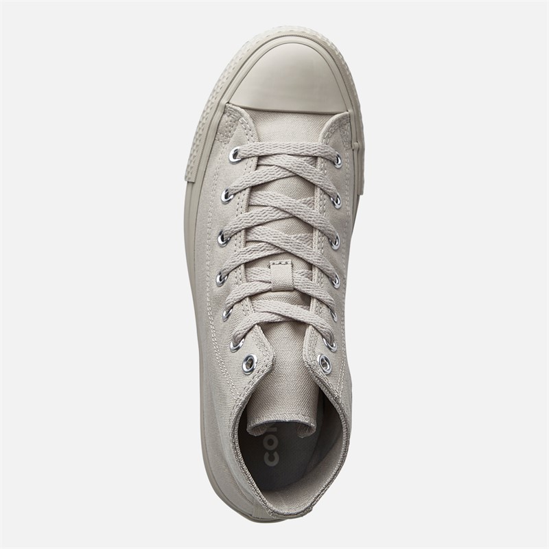 Converse Junior Chuck Taylor All Star Hi EVA Lift Platform Monochrome Trainers Papyrus/Papyrus/Papyrus