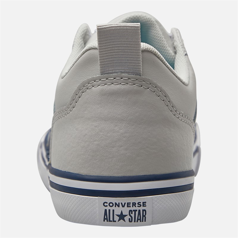 Converse Junior Pro Blaze Strap Leather Trainers Barely Grey/Navy/White