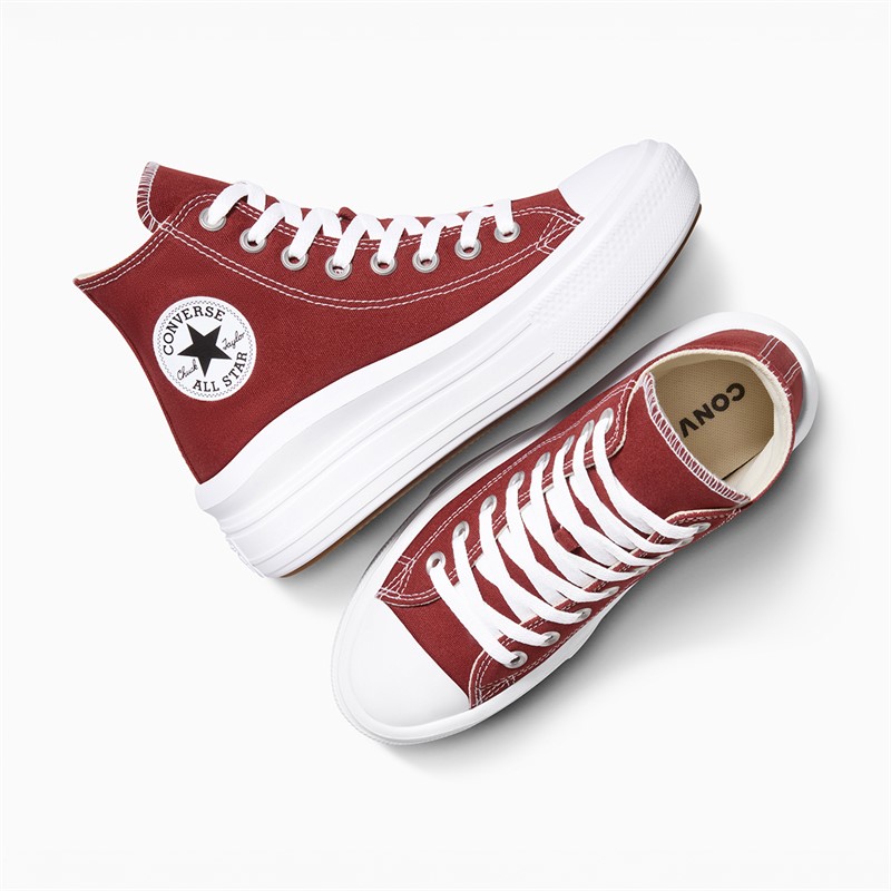 Converse Womens Chuck Taylor All Star Move Platform Trainers Rottin Apple/White/Black
