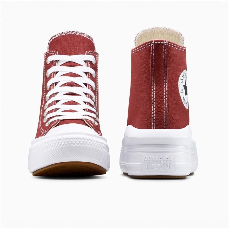 Converse Womens Chuck Taylor All Star Move Platform Trainers Rottin Apple/White/Black