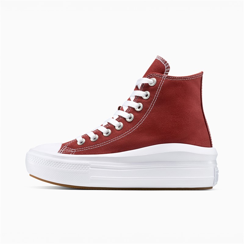 Converse Womens Chuck Taylor All Star Move Platform Trainers Rottin Apple/White/Black