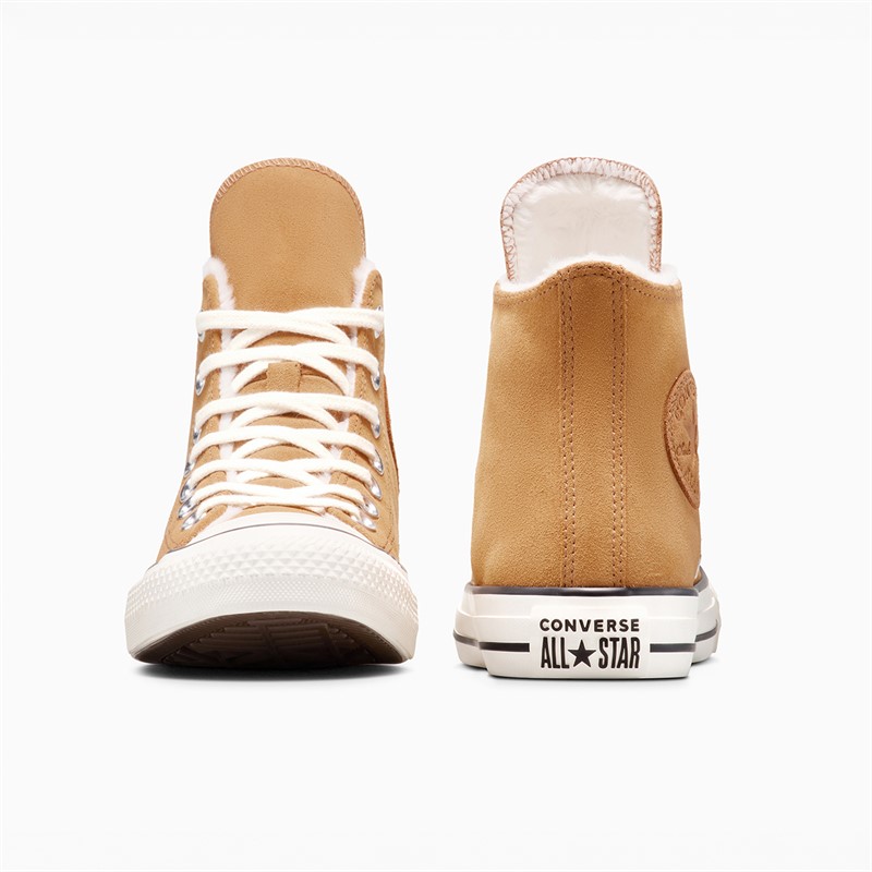 Converse Womens Chuck Taylor All Star Hi Cozy Suede Trainers Gingersnap/Egret/Egret