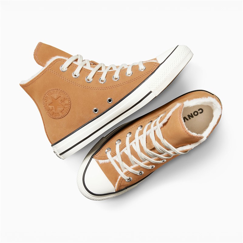 Converse Womens Chuck Taylor All Star Hi Cozy Suede Trainers Gingersnap/Egret/Egret