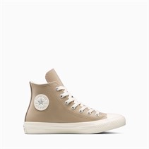 Converse Junior Chuck Taylor All Star Leather Hi Fuzzy Lining Trainers Vintage Cargo/Egret/Egret