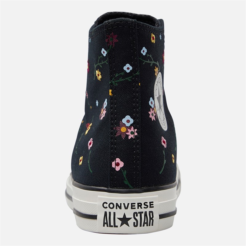 Converse Chuck Taylor All Star Hi Embroidered Flowers Trainers Black/Frozen Acai/Branch Out